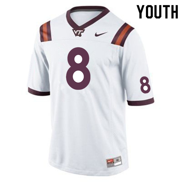 Youth #8 Phil Patterson Virginia Tech Hokies College Football Jerseys Sale-Maroon